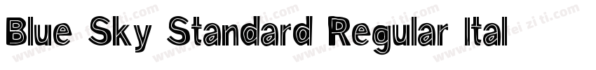 Blue Sky Standard Regular Italic字体转换